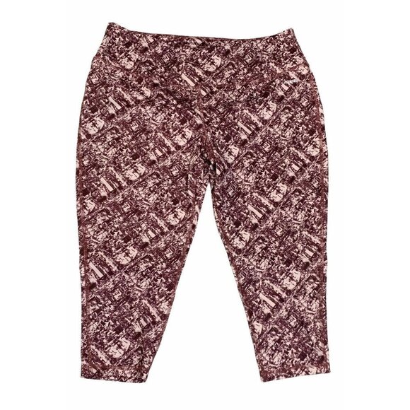 Ascend‎ Activewear Leggings Maroon Wine Gym Yoga Small Pocket X-Large NWT - Picture 1 of 12